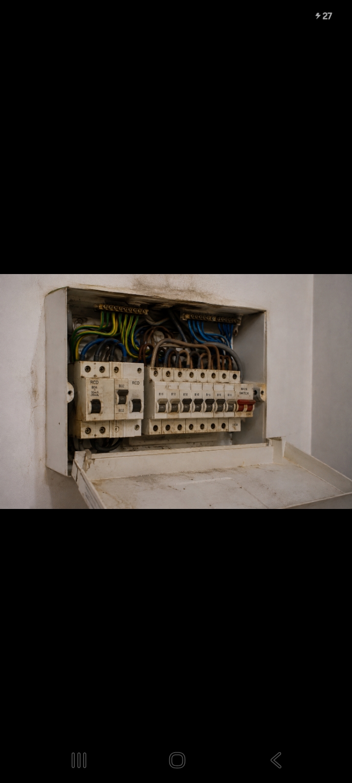Old consumer unit and fuse box
